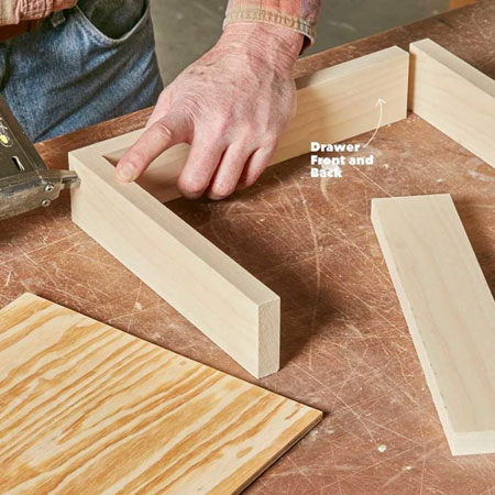 assemble drawer frame