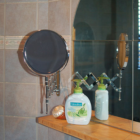 install extendable bathroom mirror