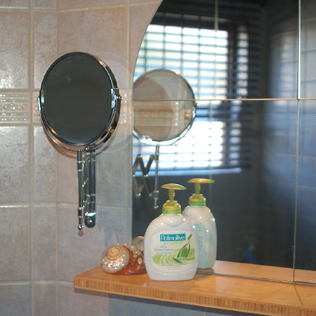 install extendable bathroom mirror