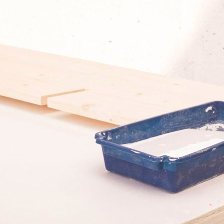paint the horizontal boards