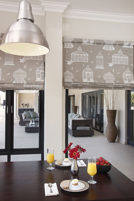 designer roman blinds at finishing touches