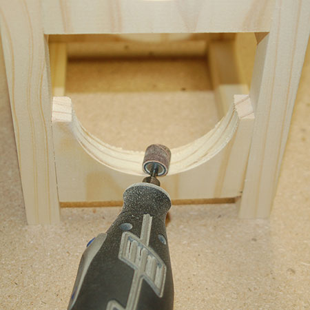 sand with dremel multitool