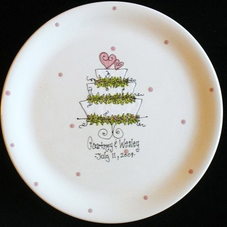 use sharpie pens for wedding plates