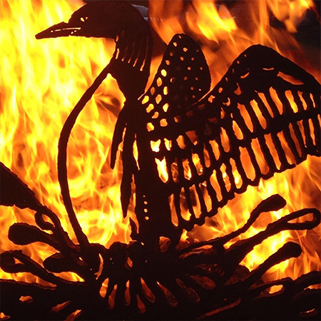 The steel globe takes on a wonderful patina as the steel oxidises over time