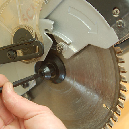 After removing the bolt you still need to remove the flange that sits directly on top (in from) of the blade. If it is firmly stuck in place after a long period of unuse, spray with WD-40 to loosen.