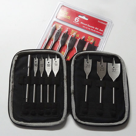 It is also important that you only use a sharp spade bit to reduce chipping around the edges of the hole.
