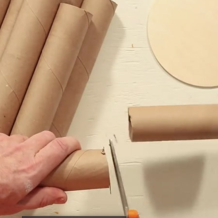 Cardboard tubes = Makeup holder