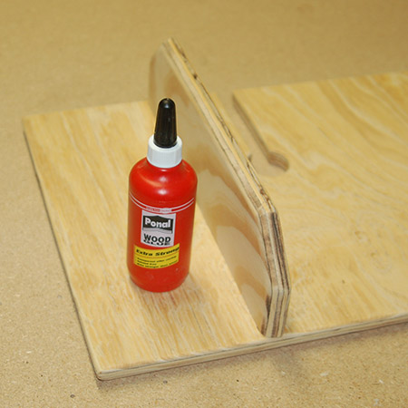 Glue the supports to the underside of the 
