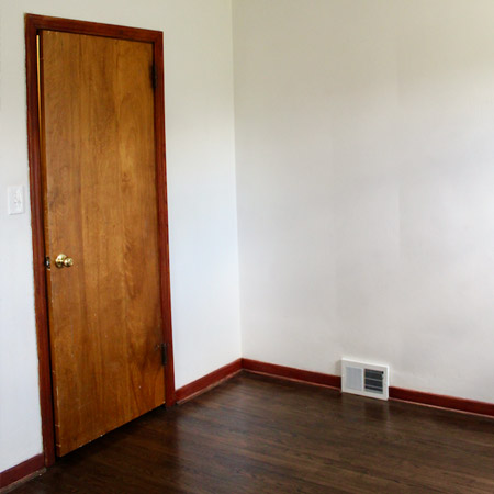 Hollow-core doors, with or without a wood veener, are pretty bland