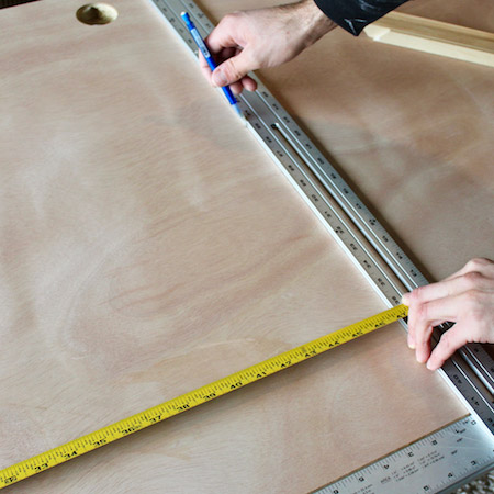Measure up where you want the moulding to be