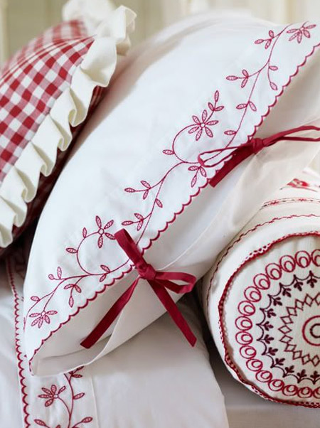 Simply draw your design onto the pillowcase or sheet with a washable fabric marker pen and then follow the lines with a simple running stitch - no previous sewing experience is necessary for this easy project!