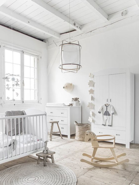 HOME DZINE Bedrooms | Gender neutral white nursery that's contemporary ...
