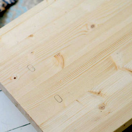 Sand the bottom and paint the shelf