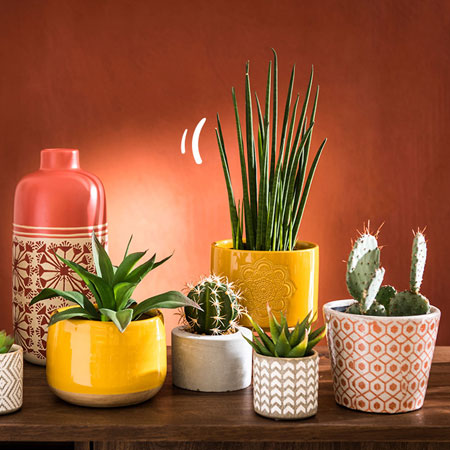 Shop for items in reds and yellows to add to your patio