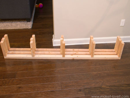 DIY Floating Shelves - make the support frame