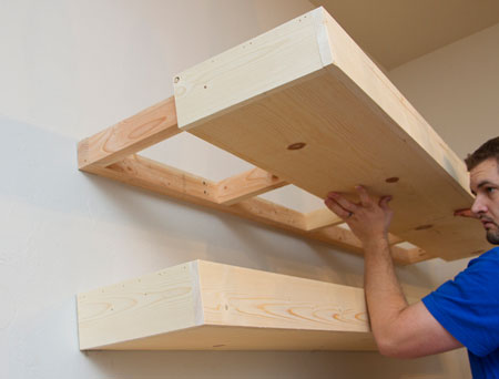 HOME DZINE Home DIY Chunky Pine Floating Shelves