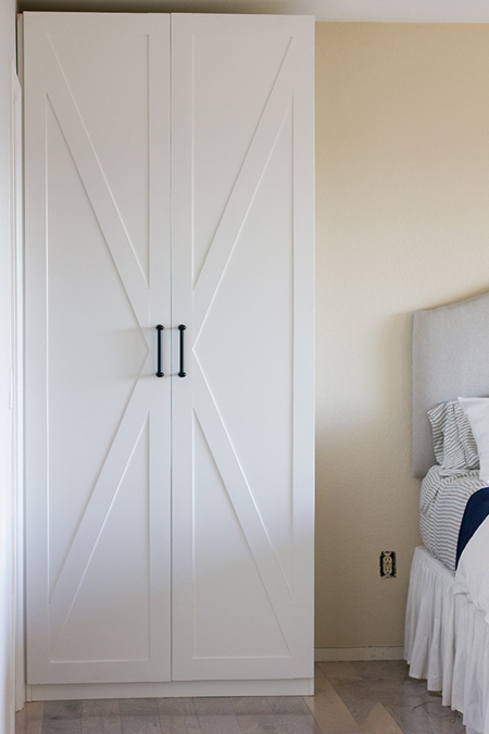 add interest to boring built in closets