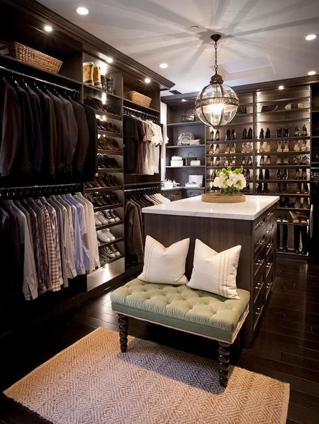 dark wood closet