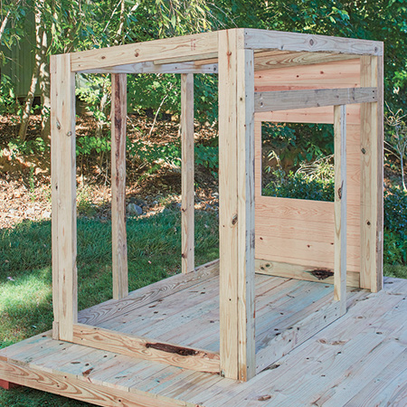 frame for diy playhouse