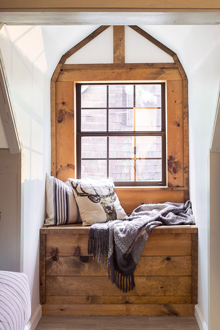 A comfortable reading nook fills up a space