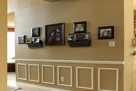 Pine moulding isn't expense and can easily be cut using a mitre box