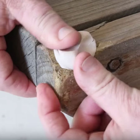 repair damaged wood with QuikWood