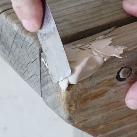 repair damaged wood with QuikWood