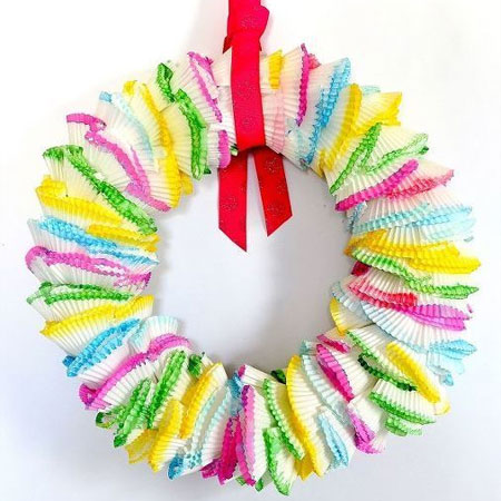 cupcake liners wreath