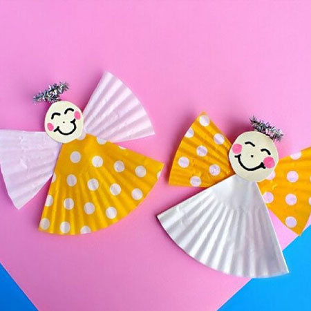 cupcake liner tree angels