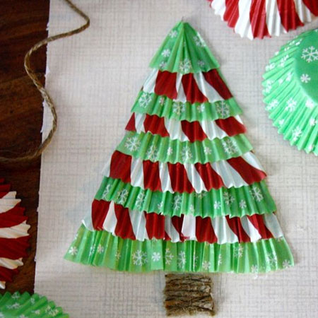 cupcake liner xmas cards