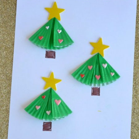 xmas cards with cupcake liners