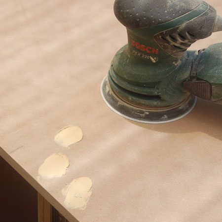 sand smooth wood filler