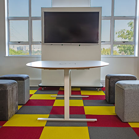 colourful carpet tiles