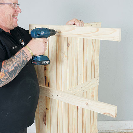 step by step rustic pine garden bench