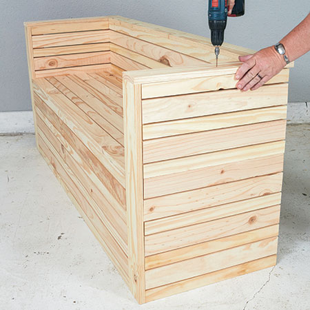 make rustic pine garden bench
