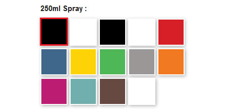 bravo spray paint colours