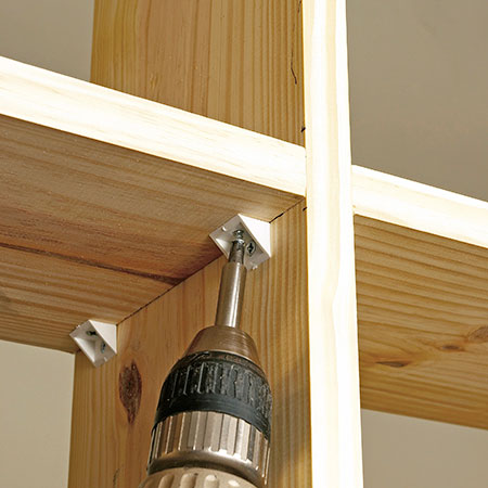 pine shelf unit or room divider