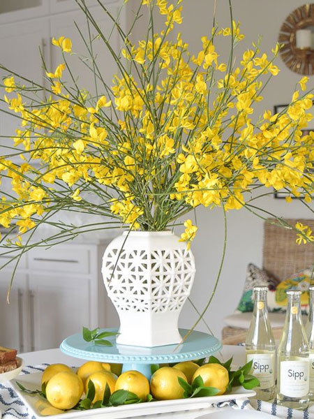 decorate with fresh flowers