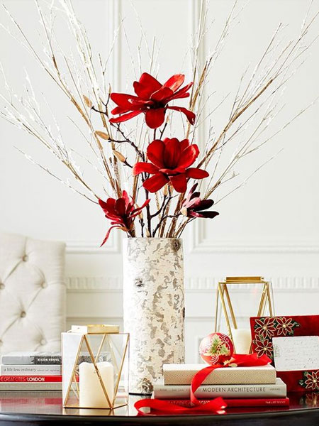 decorate with fresh floral arrangement