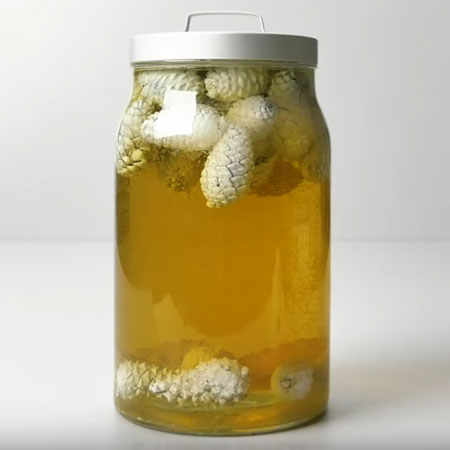 Bleached Pine Cone Wreath