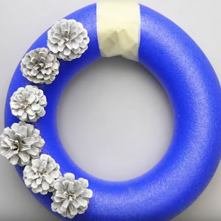 Bleached Pine Cone Wreath