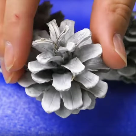 Bleached Pine Cone Wreath