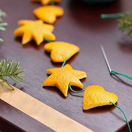 orange skin tree decorations
