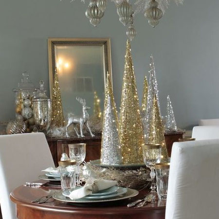 gold table centrepiece
