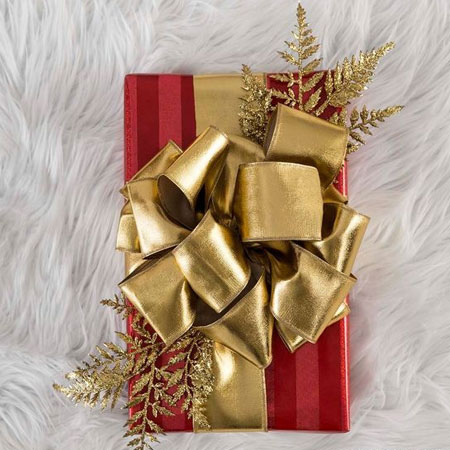 gold wrapped gift