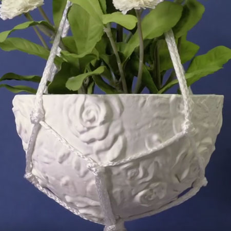 Use cement to make a Decorative Plant Holder