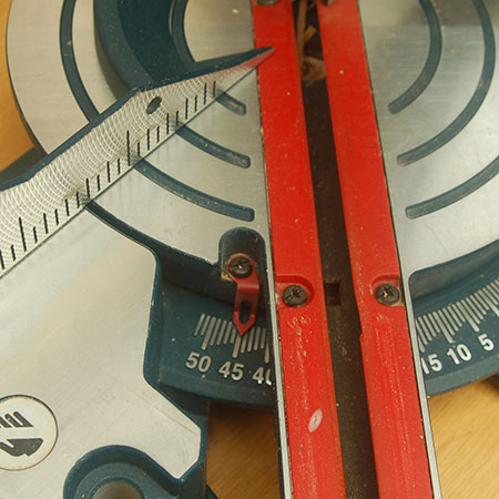 cut bevels or 45-degree angles on mitre saw