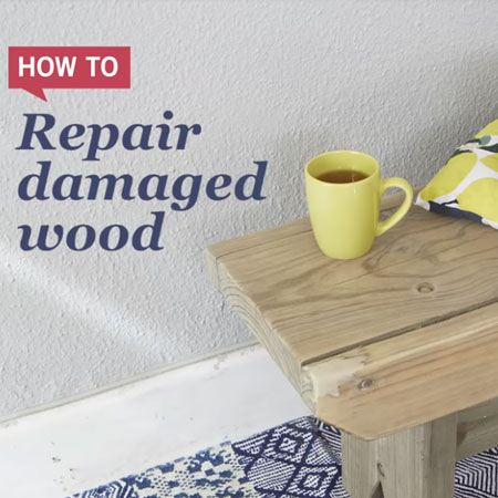 repair damaged wood with QuikWood