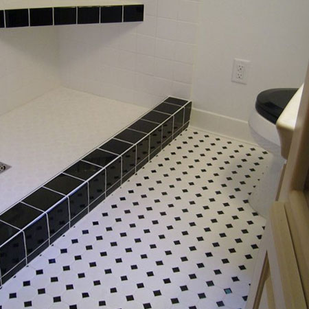 black and white hexagonal tiles