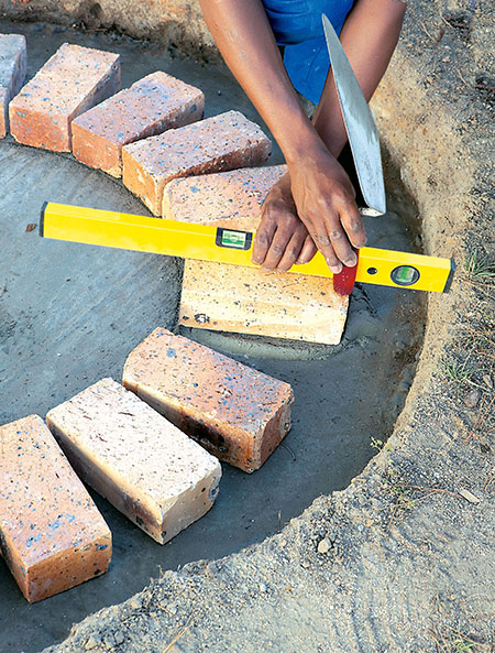 mark location for laying bricks